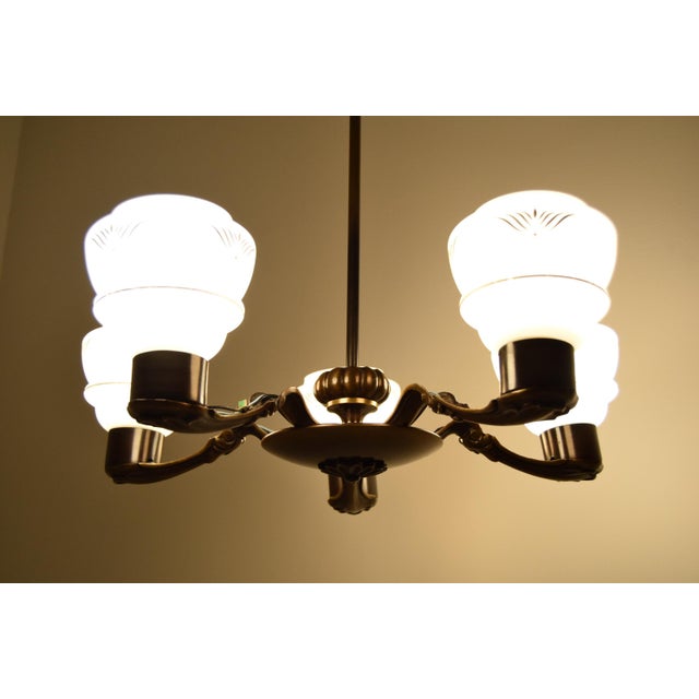 Art Deco Chandelier, Germany, 1930s For Sale - Image 10 of 16