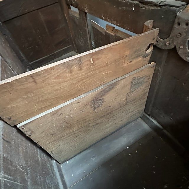 17th Century Oak Elizabethan Trunk/Console For Sale - Image 10 of 18