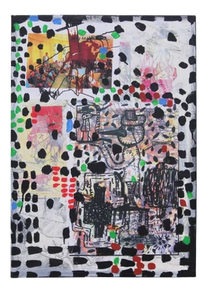 1990s Abstract Mixed Media Painting by Dick Wray