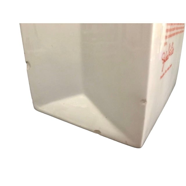 Large Vintage Mrs. Fields Ceramic Cookie Jar – Paper Bag Shape, Red Polka Dots, Retro Kitchen Decor For Sale - Image 10 of 10