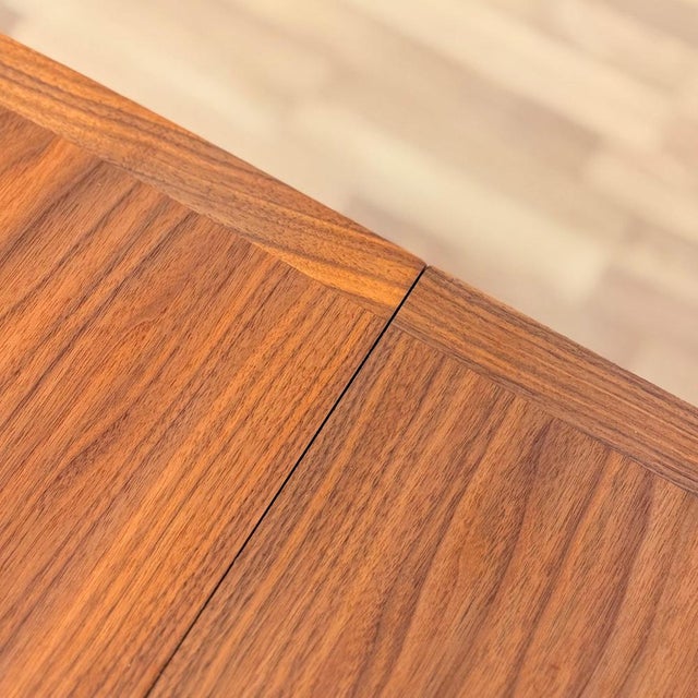 Brown Oval Dining Table in Walnut, Sweden, 1950-1960s For Sale - Image 8 of 9