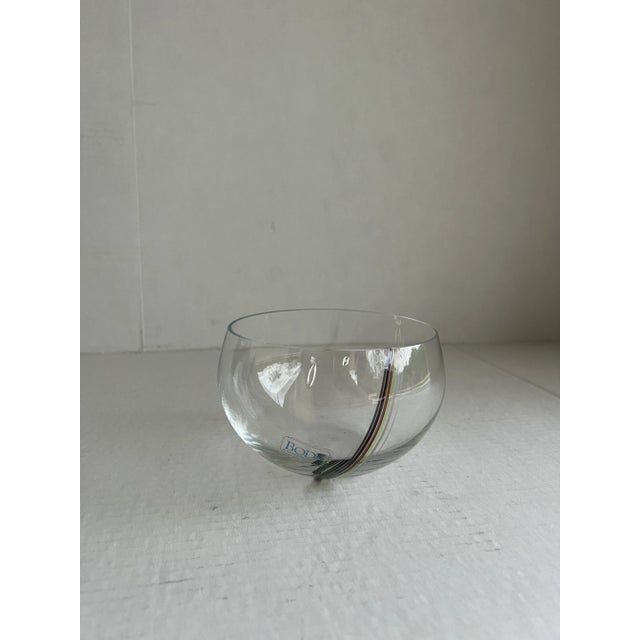 Transparent 1990s Rainbow Art Glass Bowl by Bertil Vallien for Kosta Boda, Made in Sweden For Sale - Image 8 of 9