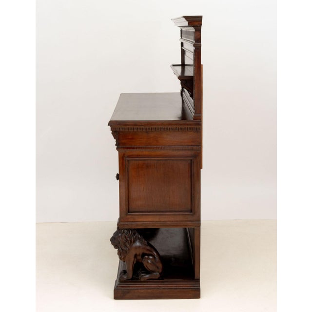 Renaissance Revival Carved Walnut Sideboard For Sale - Image 13 of 15