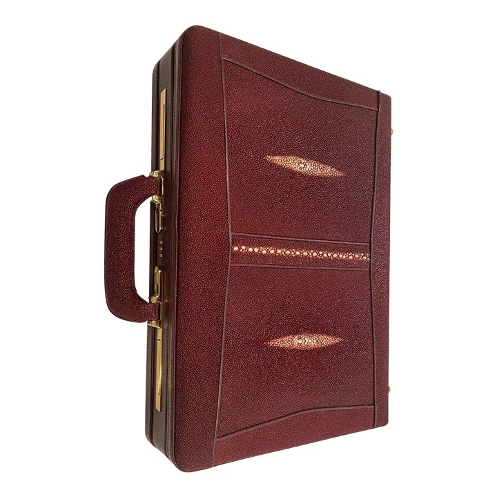 Vintage Mid Century Briefcase Presto Leather Stingray Briefcase Chairish