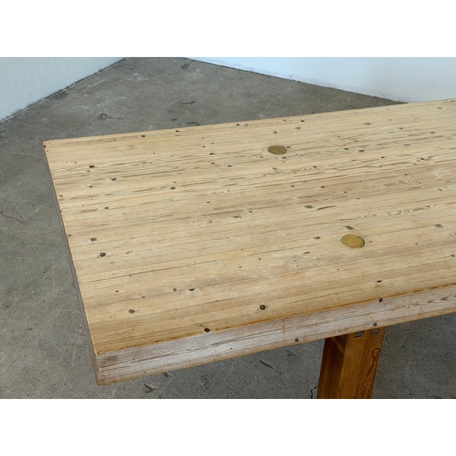 Large Danish Pine Dining Table, 1980s For Sale - Image 4 of 10