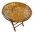 Vintage Tortoise Bamboo and Woven Rattan Folding Bistro Table For Sale - Image 4 of 7