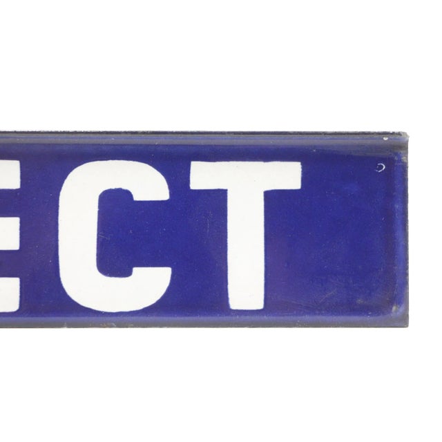 Traditional Vintage European Steel Direct Sign For Sale - Image 3 of 5