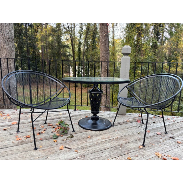 Russell Woodard Mid 20th Century Woodard Florentine Center Table for Patio, Attributed For Sale - Image 4 of 11