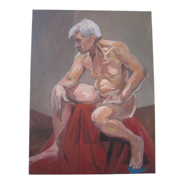 Nude Oil Painting, Signed "Angelakis" For Sale