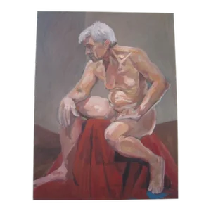 Nude Oil Painting, Signed "Angelakis"