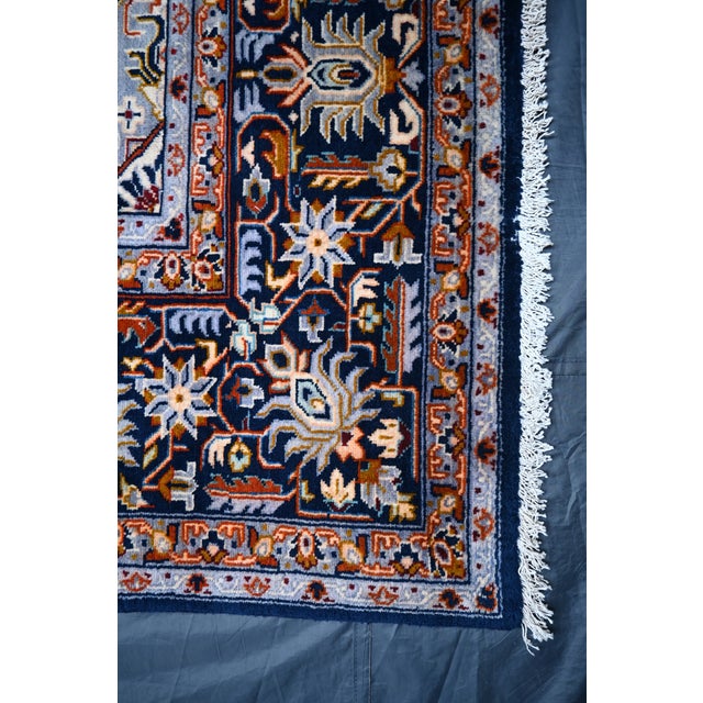 1980s Persian Isfahan Fine Area Rug 8'6 X 11'3 Ft For Sale - Image 6 of 6
