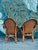 Hollywood Regency 1920s English Wicker & Rattan Armchairs, Attributed to Dryad & Co. - Set of 2 For Sale - Image 4 of 11