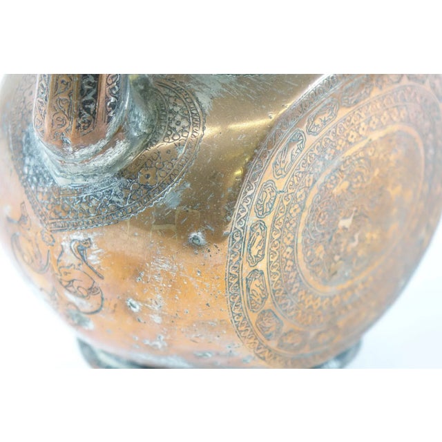 Persian Antique Copper Middle Eastern/Persian Water Ewer For Sale - Image 3 of 8