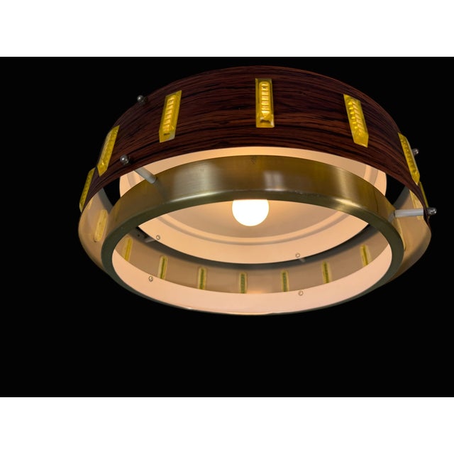 1960s Mid-Century Danish Pendant Light with Rosewood Finish, 1960s For Sale - Image 5 of 9