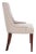Modern 19''H Linen Dining Chair With Silver Nailheads in Taupe & Cherry Mahogany For Sale - Image 3 of 11