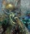 Substantial and symbolic oil painting titled "Future" by Nune Asatryan (b.1967). Strong symbolic image of a ship at sea...