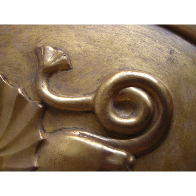 18th Century Pair of Gild Carved Wood Coat of Arms For Sale - Image 9 of 12