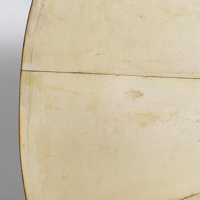 Art Deco Italian Wood and Beige Parchment Dining Table, 1930s For Sale - Image 10 of 18