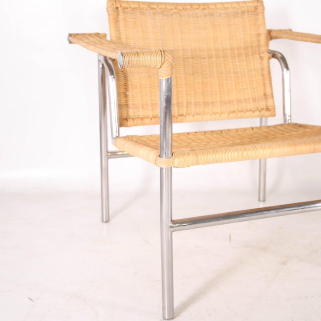 Wicker and Chrome Chairs, 1980s, Set of 2 For Sale - Image 12 of 15