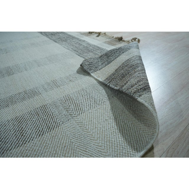 2020s 6x9 Giselle Serene Multicolor Geometric Modern Flatweave Wool Carpet Rug For Sale - Image 5 of 9