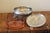 Rare 1930s Starburst Pink Depression Glass Divided Dish, Aluminum, Lidded Carrier For Sale - Image 4 of 9