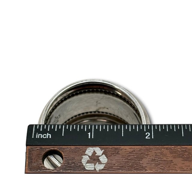 Large Antique Signed Gorham 1882 Victorian Sterling Silver Napkin Ring Engraved With Name "James" For Sale - Image 11 of 12