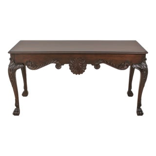 Baker Irish Georgian Mahogany Console Table For Sale