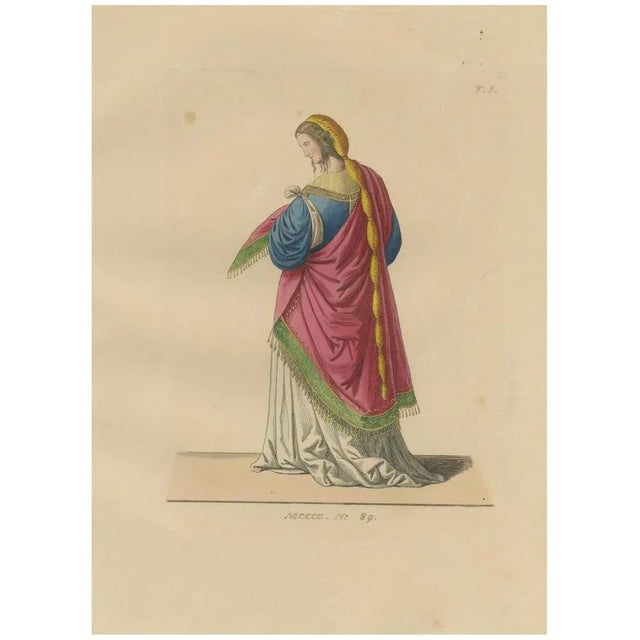 Lady with Braided Hair and Mantle, 1845, Paper For Sale - Image 10 of 10