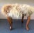 Antique Queen Anne–Style Footstool With Repurposed Coyote Fur Upholstery For Sale - Image 4 of 6