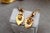 Gold Earrings with Leaf Shaped Reliefs, Set of 2 For Sale - Image 4 of 7