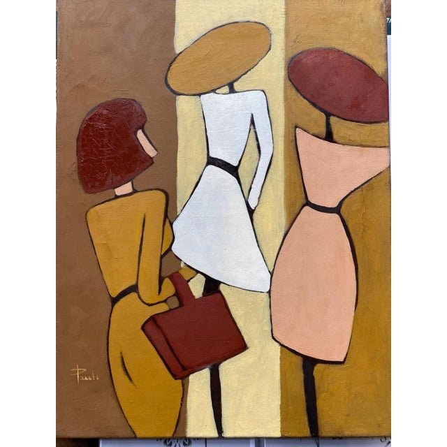 1990s Gilbert Pauli, Hats, Oil on Canvas, 1994 For Sale - Image 5 of 9