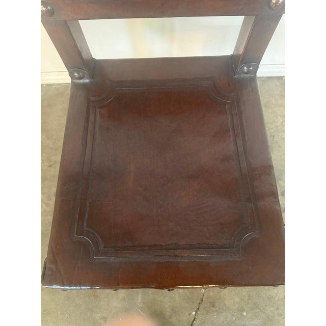 Burnt Umber Set of Eight Spanish Renaissance Revival Dining Chairs For Sale - Image 8 of 14