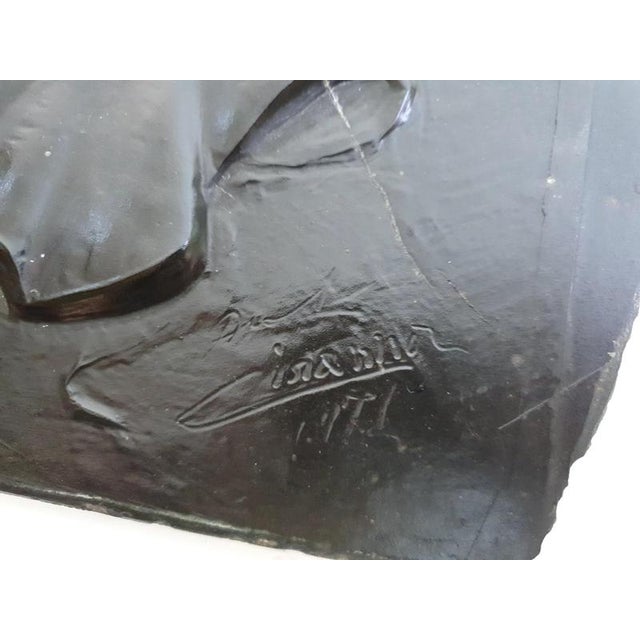 Mid-Century Modern Slate Wall Plaque of Bullfighter and Bull, Italy, 1970s For Sale - Image 4 of 11