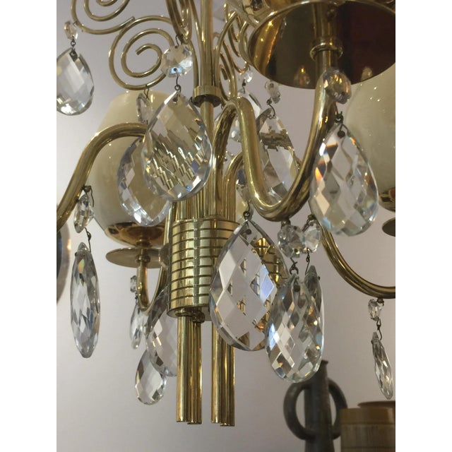 Almari Mauri for Idman Brass and Glass Chandelier For Sale In Miami - Image 6 of 10