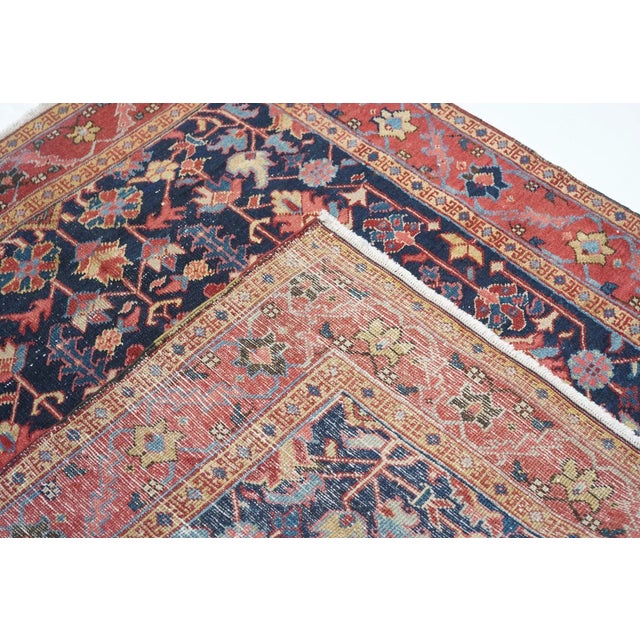 Antique Heriz Rug 4'4'' X 5'0" For Sale - Image 9 of 9