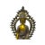 Vintage Pewter Copper Color Metal Sitting Amitabha Buddha Statue For Sale In San Francisco - Image 6 of 6