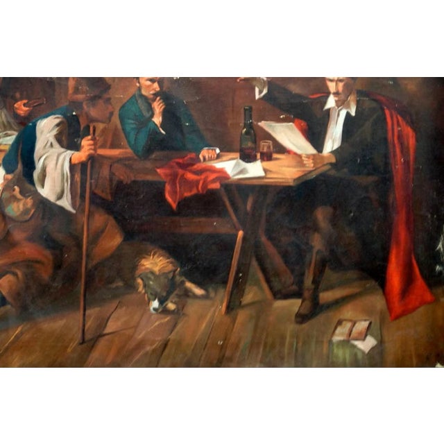 Antique Cossacks Oil Painting: Ukrainian Socialist Realism Art 75-115 For Sale - Image 6 of 6