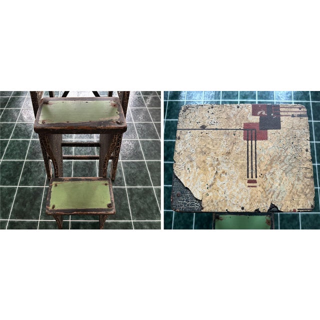 MCM Art Deco Fold-Out Step Stool For Sale - Image 6 of 10