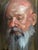 John by Barbara Hack | Oil Painting of a man with a beard and closed eyes For Sale