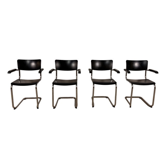 S43F Cantilever Chairs by Mart Stam for Thonet, 1970s, Set of 4 For Sale