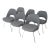 Attributed Eero Saarinen Style Late 20th Century Set of Six 72CC Side Chairs For Sale