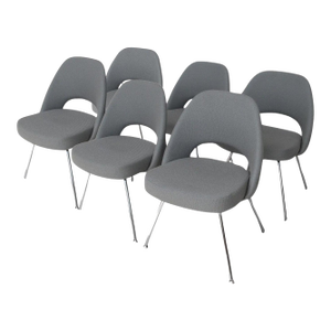 Attributed Eero Saarinen Style Late 20th Century Set of Six 72CC Side Chairs