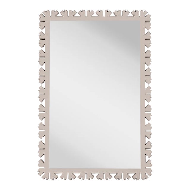 Fleur Home Audubon Bamboo Sticks Rectangle Mirror in Elephant's Breath, 35.5x50.5 For Sale