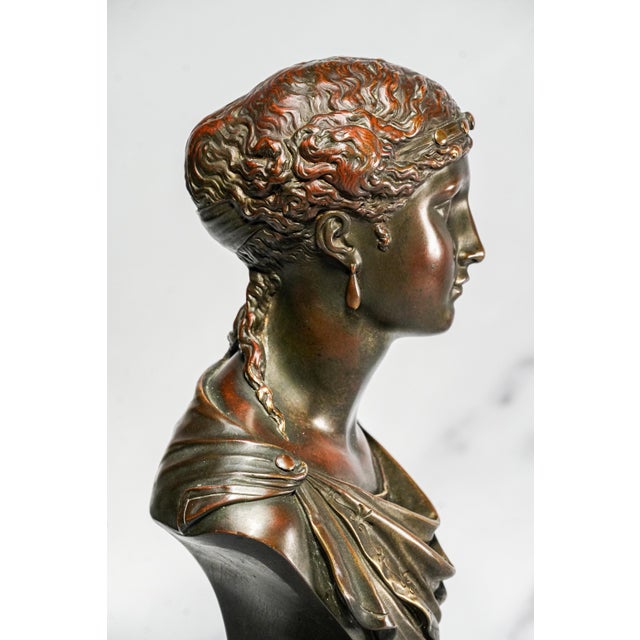 Neoclassical Goddess Venus Antique 19th Century French Bronze Statue Sculpture Marble Artist Signed Base Home Decor Art For Sale - Image 9 of 18