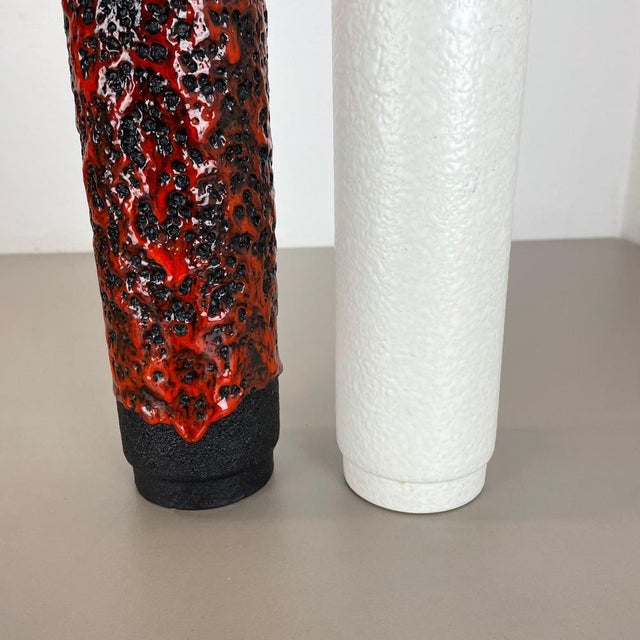 Fat Lava Pottery Vases from Jopeko, Germany, 1970s, Set of 2 For Sale - Image 14 of 18