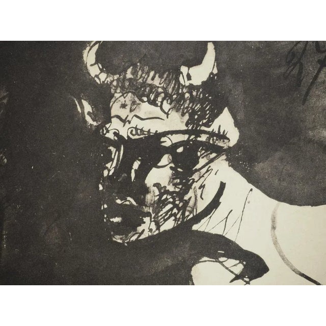 Modern Pablo Picasso, The Sleeping Girl and the Faun, Lithograph and Stencil For Sale - Image 3 of 6