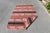1970s Rustic Hand Knotted Red Striped Rug For Sale - Image 4 of 11