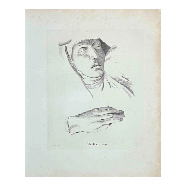 Thomas Holloway, Portrait After Raphael, Etching, 1810 For Sale