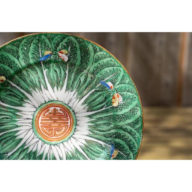19th Century Qing Chinese Bok Choi Cabbage Porcelain Plates, Set of 2 For Sale - Image 18 of 18