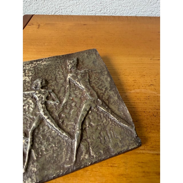 Mid-Century Bronze Bas-Relief, 1960s For Sale - Image 13 of 14